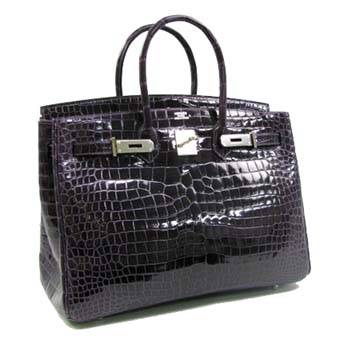 HERMES エルメス バーキン35 スーパーコピー クロコダイルポロサス アメジスト シルバー金具 05P01Sep13 Birkin 102